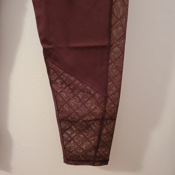 Victoria's Secret VSX Sport | Burgundy Knockout Tight Leggings - Picture 4 of 5